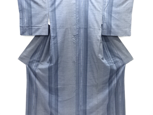 JAPANESE KIMONO / ANTIQUE KIMONO / TSUMUGI / WOVEN KIKKO KASURI PATTERN